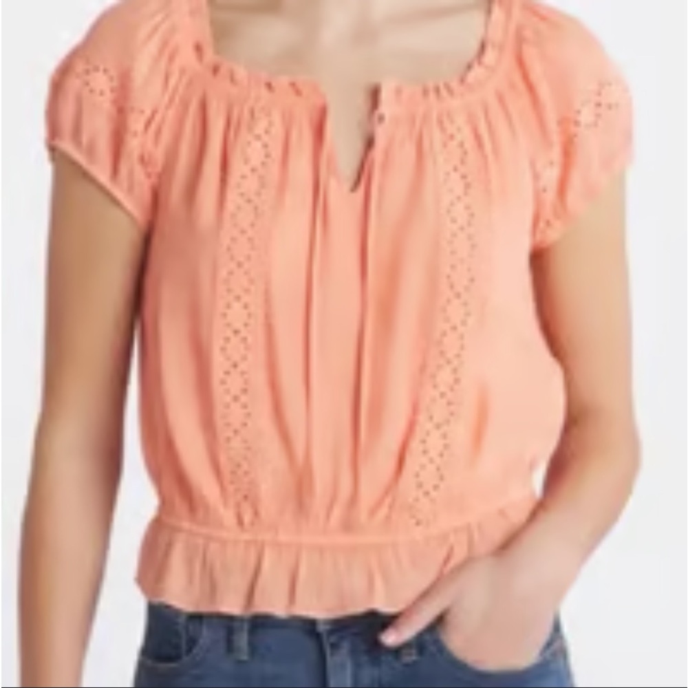 NWOT The General Good Abigayle Cropped Peasant Blouse Size M ♥️ #57